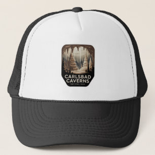 Carlsbad Caverns Cave Vintage Badge Trucker Hat