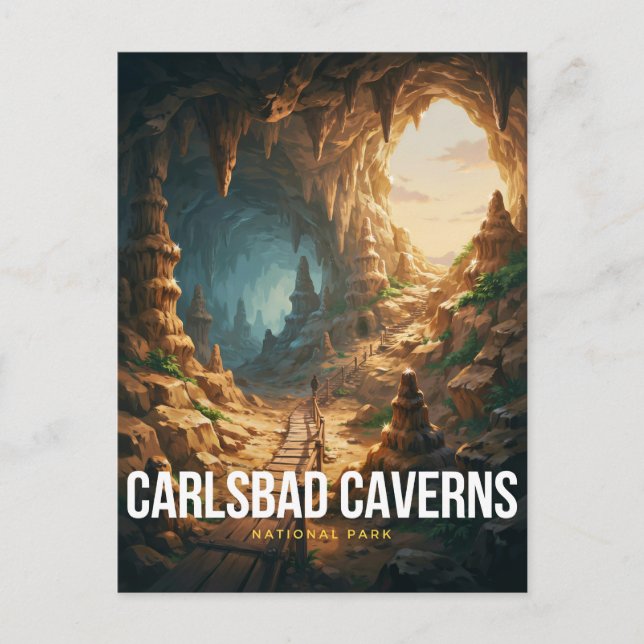 Carlsbad Caverns National Park Cave Trail Postcard (Front)