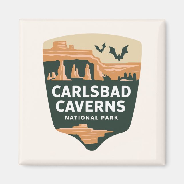 Carlsbad Caverns National Park Minimal Landscape Magnet (Front)