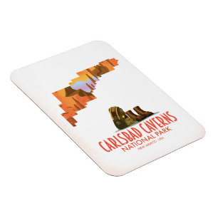 Carlsbad caverns national park new mexico map magnet