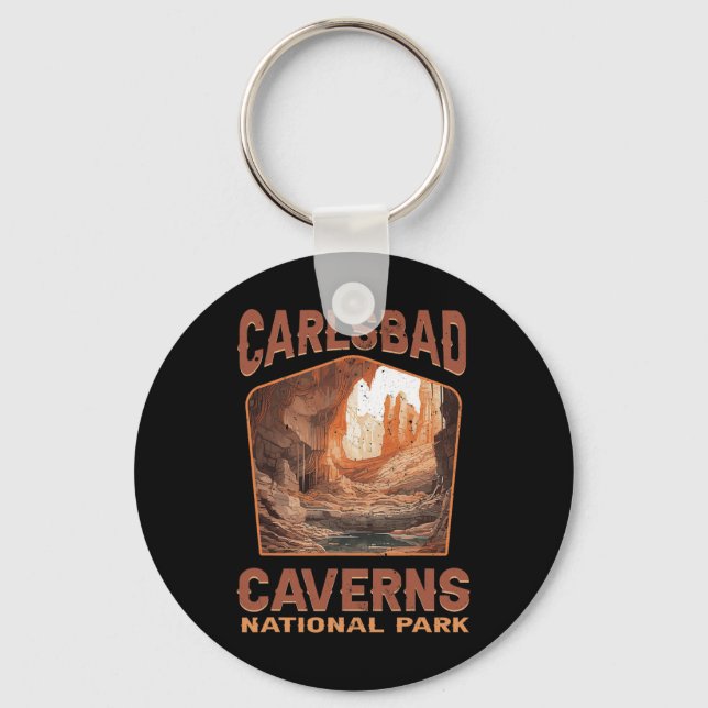 Carlsbad Caverns National Park New Mexico Nature H Key Ring (Front)