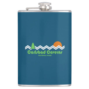 Carlsbad Caverns National Park Retro Hip Flask