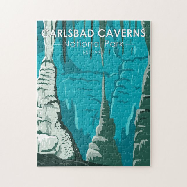 Carlsbad Caverns National Park Vintage Jigsaw Puzzle (Vertical)