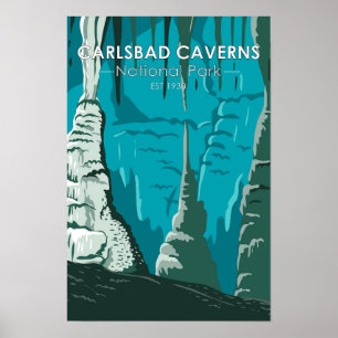 Carlsbad Caverns National Park Vintage Poster