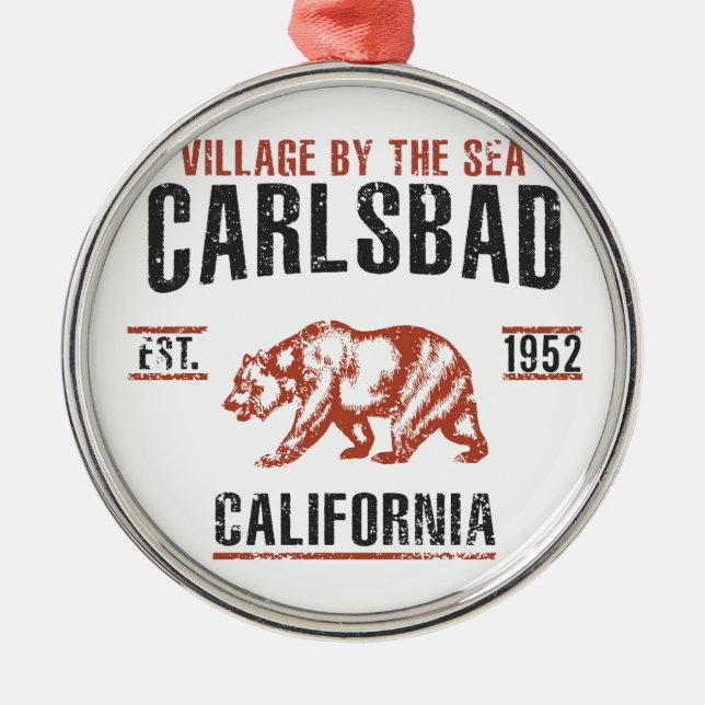 Carlsbad Metal Tree Decoration (Front)
