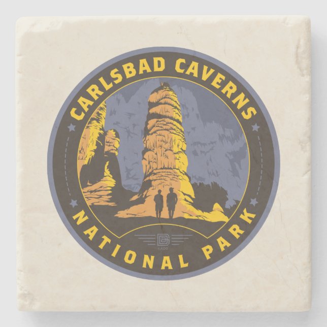 Carlsbad National Park Stone Coaster (Front)