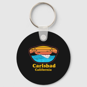 Carlsd California Beach Sunset Vintage Surfer Souv Key Ring