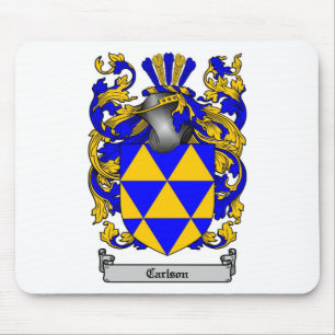 CARLSON FAMILY CREST -  CARLSON COAT OF ARMS MOUSE MAT