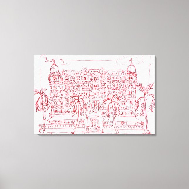 Carlton Hotel, Cannes, France Canvas Print (Front)