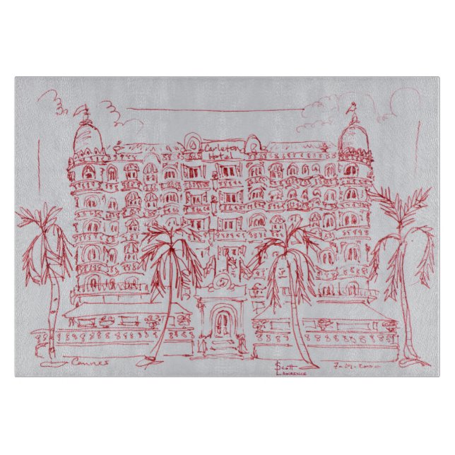 Carlton Hotel, Cannes, France Cutting Board (Front)