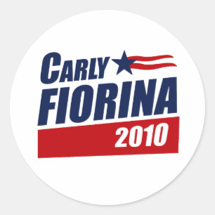 CARLY FIORINA 2010 CLASSIC ROUND STICKER