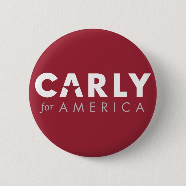CARLY FIORINA for President 2016 button (Front)