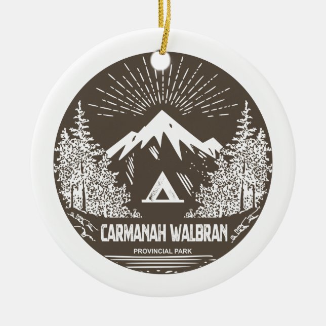 Carmanah Walbran Provincial Park Ceramic Tree Decoration (Front)
