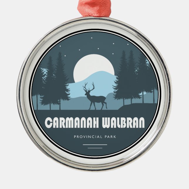 Carmanah Walbran Provincial Park Deer Metal Tree Decoration (Front)