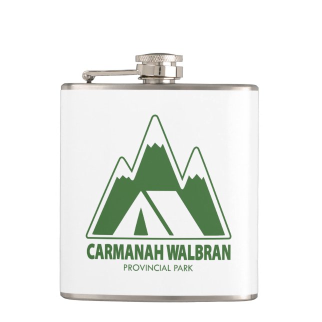 Carmanah Walbran Provincial Park Mountains Camping Hip Flask (Front)