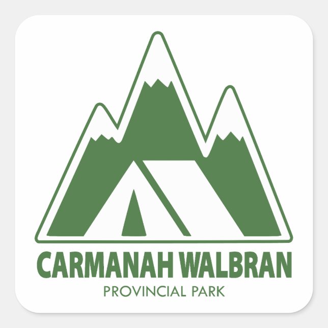 Carmanah Walbran Provincial Park Mountains Camping Square Sticker (Front)