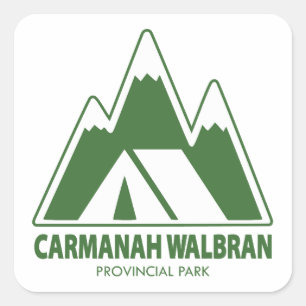 Carmanah Walbran Provincial Park Mountains Camping Square Sticker