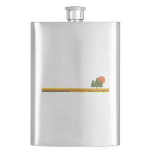 Carmanah Walbran Provincial Park Pine Trees Sun Hip Flask