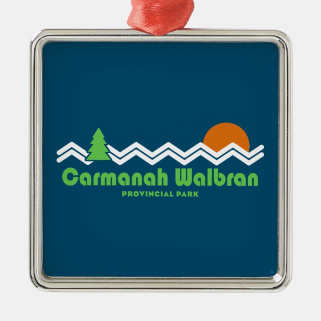 Carmanah Walbran Provincial Park Retro Metal Tree Decoration (Front)