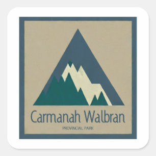 Carmanah Walbran Provincial Park Rustic Square Sticker