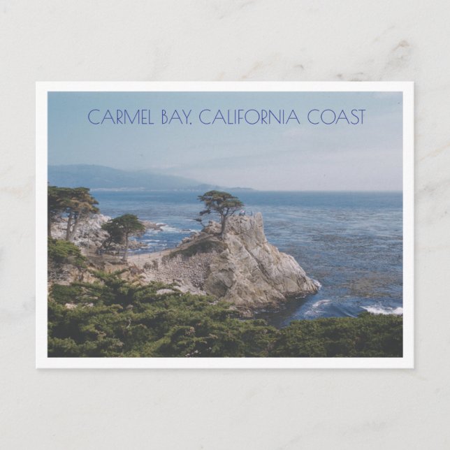 Carmel Bay California Coast Vintage Photo Postcard (Front)