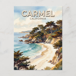 Carmel Beach California Postcard