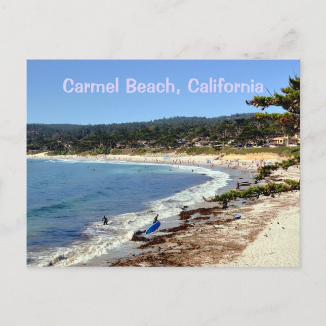 Carmel Beach Scenic California Postcard (Front)