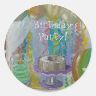 Carmel Birthday Window Classic Round Sticker