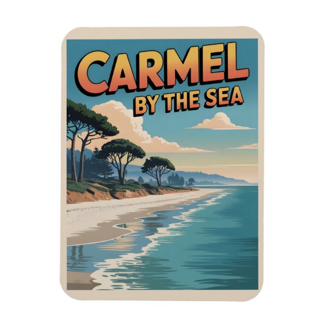 Carmel by the sea beach california pacific coast magnet (Vertical)