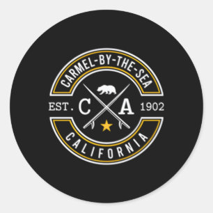 Carmel-By-The-Sea California Beach Ca Front Back Classic Round Sticker