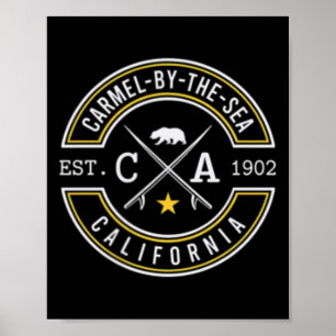 Carmel-by-the-sea California Beach Ca Retro Front Poster