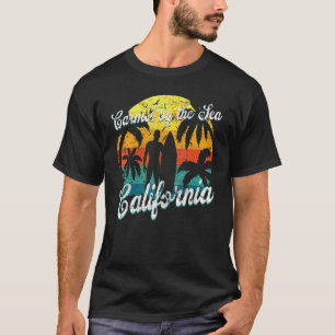 Carmel By The Sea California Beach Surfer Summer V T-Shirt