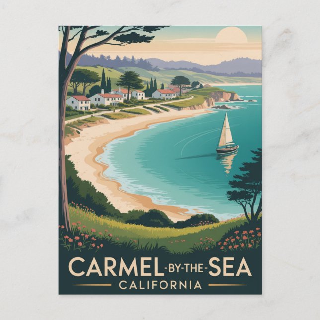 Carmel-by-the-Sea California Postcard (Front)