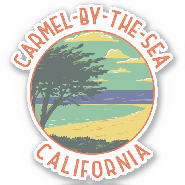 Carmel-by-the-Sea California Retro Distressed (Front)