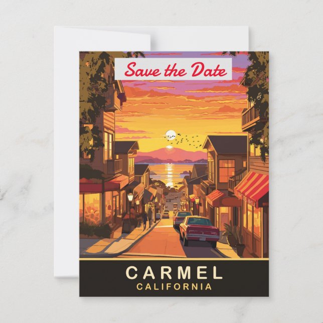 Carmel by the sea, California,  Save The Date (Front)
