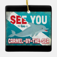 Carmel-by-the-Sea Dolphin - Retro Vintage Travel
