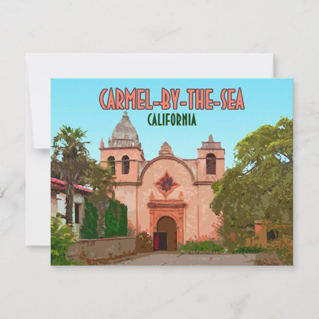 Carmel-By-The-Sea Mission Basilica California Card (Front)