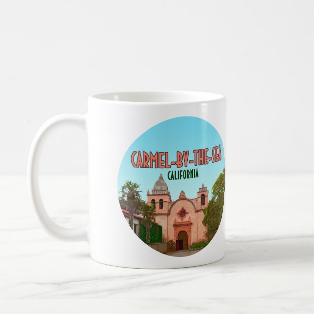 Carmel-By-The-Sea Mission Basilica California Coffee Mug (Left)
