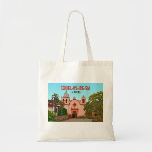 Carmel-By-The-Sea Mission Basilica California Tote Bag (Front)