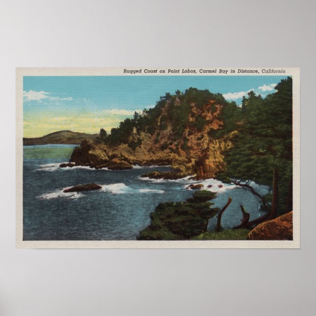 Carmel, CA - Rugged Coast on Point Lobos Poster (Front)