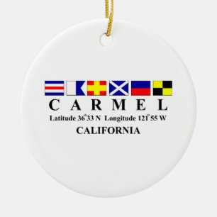 Carmel, California Ceramic Tree Decoration