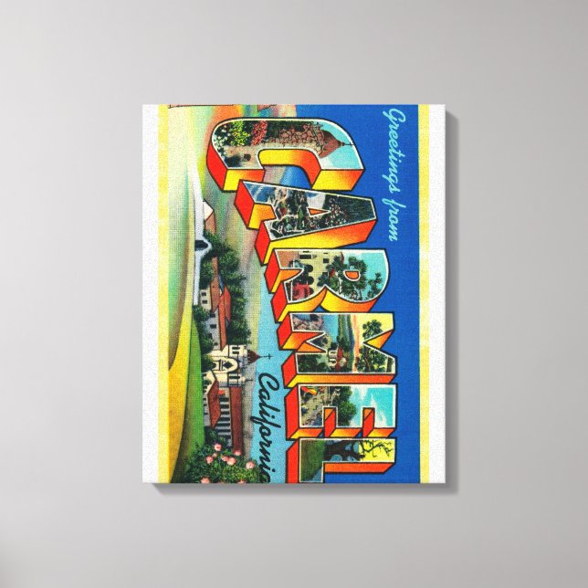 Carmel, California - Large Letter Scenes Canvas Print (Front)