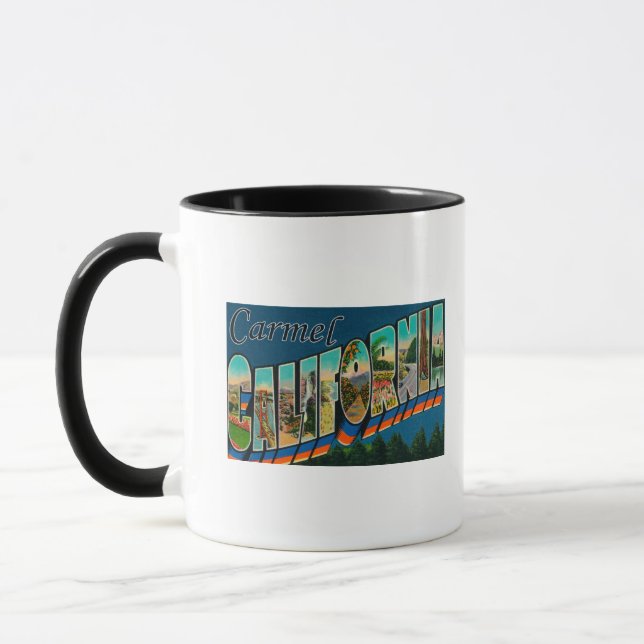 Carmel, California - Large Letter Scenes Mug (Left)