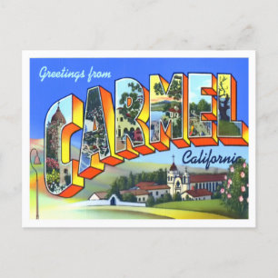 Carmel, California Vintage Big Letters Postcard
