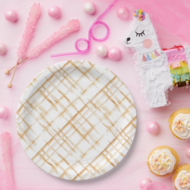 Carmel Cream Birthday  Paper Plate (Party)