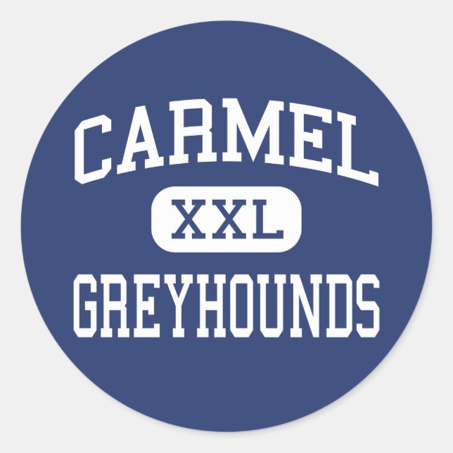 Carmel - Greyhounds - High School - Carmel Indiana Classic Round Sticker (Front)