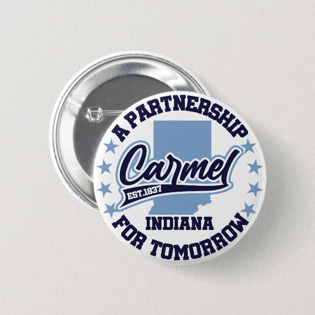 Carmel,Indiana 6 Cm Round Badge (Front & Back)