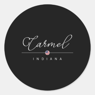 Carmel Indiana In On Carmel Classic Round Sticker