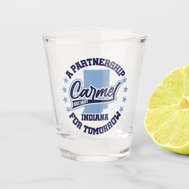 Carmel,Indiana Shot Glass (Front)