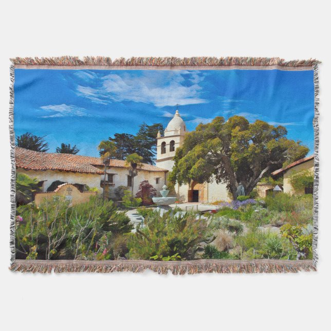 CARMEL MISSION BASILICA Throw Blanket (Front)
